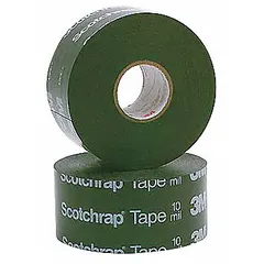 This corrosion protection electrical tape is made of vinyl and rubber, 20 mil thick, 4 inches wide, and 33 3/8 yards long. It is rated for indoor and outdoor use, providing insulation and sealing for electrical connections in industrial maintenance and repair applications. Sold as a 4-pack in black.