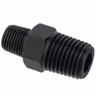This zinc-plated threaded pipe fitting is a straight hex nipple with a 3/8 in x 1/8 in size. Rated Class 1000 with a maximum operating pressure of 1,000 psi, it is used in high-pressure fluid or gas systems for connecting pipes in industrial applications