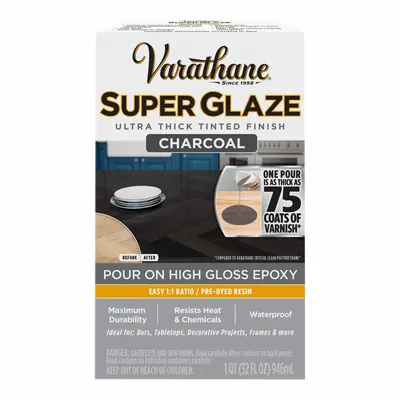 VARATHANE Finish: Finish, Interior, 32 fl oz Container Size, Charcoal - Glaze Coatings
