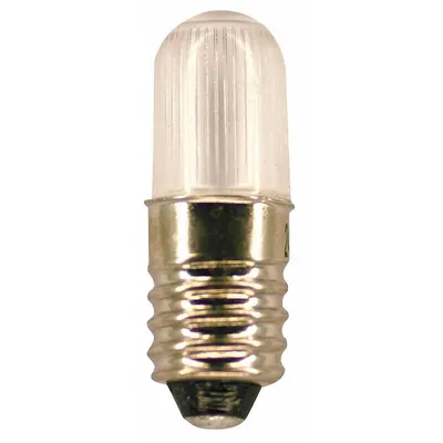 OEM Miniature Screw Base (E10) T3-1/4 Tubular LED Lamp, 24V AC/DC, Red, L1024MS-R - Mini Screw Base (E10) Miniature Lamps
