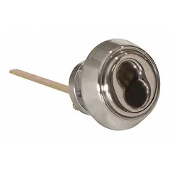 Rim cylinder with interchangeable core in chrome finish. Includes spacer. 7-pin core allows rekeying without cylinder removal. Used with rim lock assemblies in commercial door applications.