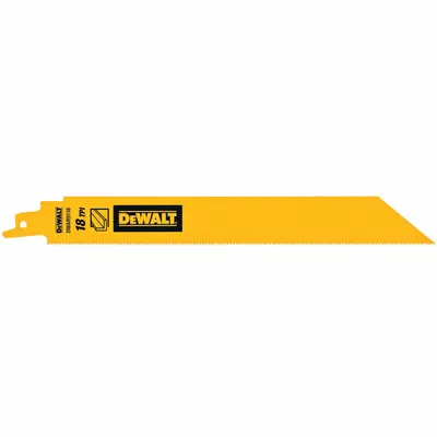 DEWALT Reciprocating Saw Blade: 18 Teeth per Inch, 9 in Blade Lg, 1 in Blade Thick - Thin-Metal-Cutting Blades