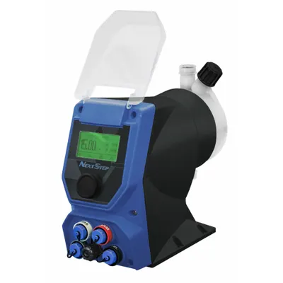 NEXTSTEP Chemical Metering Pump: Electric Motor, 115/230V AC, PVDF Head, PTFE Diaphragm - High-Precision Stepper Motor-Driven Diaphragm Metering Pumps