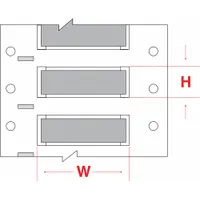Sleeve Label: 1/2 in x 2 in, Polyolefin, Gray (Matte), For 1 AWG to 8 AWG Wire Gauge (MPN PS-500-2-GY-S)