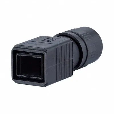 METZ CONNECT Plug Housing: Plug Housing, 1 Ports, Plastic, IP65/IP6X/IPX7, -40°F to 158°F - Plug-Style Data & Network Connector Housings