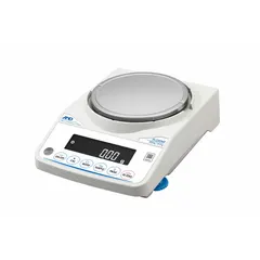 The A&D WEIGHING FX-2202WP is a precision lab balance with a 2200 g capacity, 0.01 g readability, 0.01 g repeatability, and 0.02 g linearity. It features an LCD display. This balance is suitable for general laboratory weighing tasks such as sample preparation, formulation, and quality control checks.