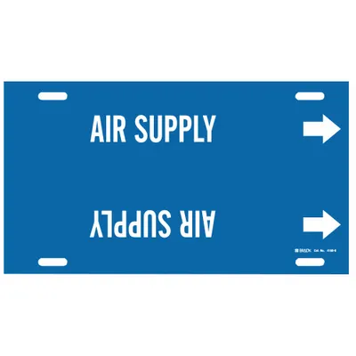 BRADY Air Supply Strap-On Pipe Marker - Air Supply Strap-On Pipe Markers