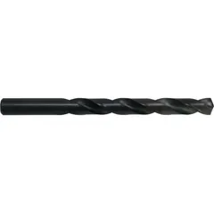This #69 jobber-length drill bit is made of high-speed steel with a black oxide finish and a 135° split point. It conforms to NAS 907 Type B specifications. Suitable for precision drilling in aerospace applications, including high-strength alloys and sheet metal.