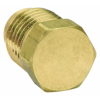 PARKER Flared Fitting Plug: 1/4 in OD Fitting Size, Flared, Brass - Standard Brass 45-Degree Flare Tube Fittings