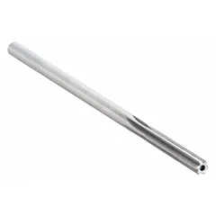 This straight-flute chucking reamer is made of high-speed steel with a neutral finish. It has a 0.246-inch diameter and is designed for precision sizing and finishing of pre-drilled holes in metalworking applications.
