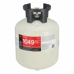 3M 1049 is a clear, high-tack, pressure-sensitive spray adhesive supplied in a 26.6 lb tank. It bonds fiberglass and is also compatible with paper and wood. Water-resistant and CARB compliant, it is used in foam and fabric bonding applications.