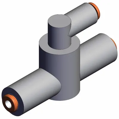 SMC Shuttle Valve: 1/8 in - Pneumatic Shuttle Valve Transmitters with Fittings