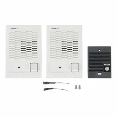 Audio intercom kit for two-way voice communication at residential or commercial entrances. Includes a door unit. Compatible with Series C systems.