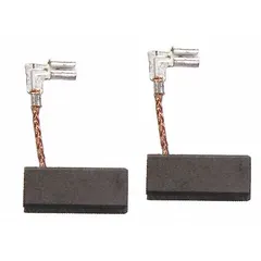 This carbon brush set is a replacement component for compatible Bosch rotary hammers. It maintains electrical contact between stationary and rotating parts to restore motor performance. Used in concrete drilling and demolition applications.