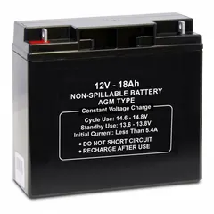 Sealed Lead Acid Battery: 12V DC