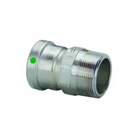 VIEGA PROPRESS Crimp Adapter Fitting: 2 1/2 in CTS x 2 1/2 in Pipe Size, Straight, Press-fit x MNPT (MPN 80060)