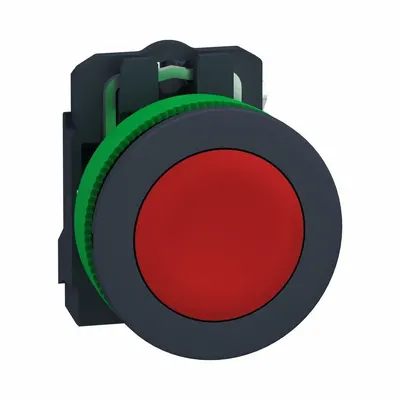 SCHNEIDER Flush Push Button Operator: Non-Illuminated, Flush Profile, Non-Metallic - Flush-Mount Push Buttons