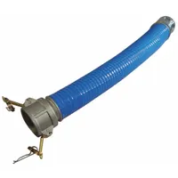Water Suction and Discharge Hose: 3 in Hose Inside Dia., 250 psi, Blue, 3 in x 3 in Fitting Size (MPN H119648-20-ALCE)