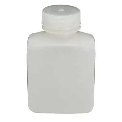 GLOBE SCIENTIFIC Sampling Bottle: 250 mL, 8.45 fl oz, HDPE, Natural - HDPE Rectangular Lab Bottles