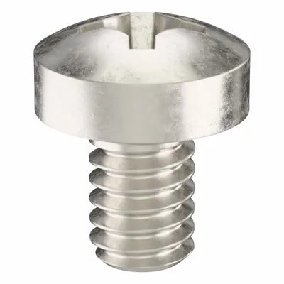 USA INDUSTRIALS Machine Screw: M2x0.40 Thread Size, 3 mm Lg, 18-8, Stainless Steel, Plain - Pan Head Machine Screws