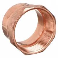 NIBCO Sweat Fitting Adapter: 1/8 in CTS x 1/8 in Pipe, Cup x FNPT, Wrot Copper (MPN 603-1/8)