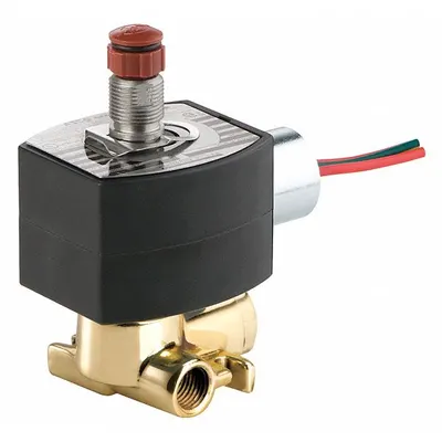 REDHAT Solenoid Valve: 3-Way, Normally Closed, 1/4 in Pipe Size, 24V DC - 3-Way/2-Position, Normally Closed Solenoid Valves