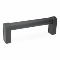 JW WINCO Pull Handle: Threaded Holes, Rear-Mount, 11.81 in Mounting Hole Center to Center, Black (MPN 28W300AT0K/A)