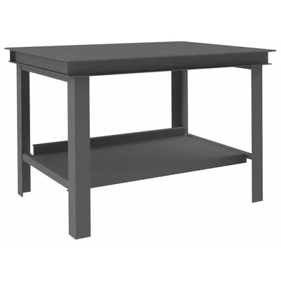 DURHAM MFG Workbench: Fixed Ht, Steel, 48 in x 36 in, 14,000 lb Overall Load Capacity - Workbenches with Lower Shelves