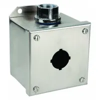 SCHNEIDER ELECTRIC Push Button Enclosure: 30mm, 1 Holes, 304 Stainless Steel, NEMA 1/12/3/4/4X (MPN 9001KYSS1)