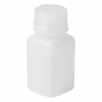 APPROVED VENDOR Reagent Bottle: 60 mL, 2 fl oz, HDPE, Colorless, 27.5 mm Screw Closure Size, Square (MPN 33600)