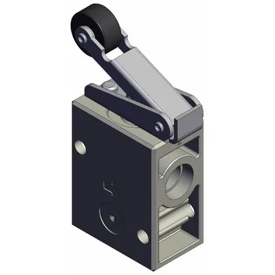 SMC Shuttle Valve: VM200 Series, Roller Actuator, 3 Ports, 1/4 in NPT - VM Series Manual Air Control Valves