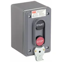DAYTON Control Station: (2) Push Buttons, 0 Pilot Lights, 1NO/1NC, Start/Stop, (2) Push Buttons (MPN 20C802)