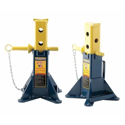 HEIN-WERNER Extra-Heavy-Duty Jack Stands, 25 ton, 20 3/8 in Max Height, HW93526F