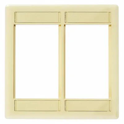 HUBBELL PREMISE WIRING Wall Plate: 2 Gang, Flat Module, White - Modular Keystone Wall Plate Frames