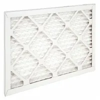 This MERV 13 pleated air filter measures 16 inches by 20 inches by 1 inch. It features synthetic media and a beverage board frame. Designed for use in commercial and industrial HVAC systems to capture airborne particulates