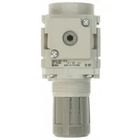 SMC Regulator: Die-Cast Zinc, 1/4 in NPT, 2.900755 psi to 29.0075 psi, 1 MPa Max Op Pressure, Knob (MPN AR20K-N02-1Z-D)
