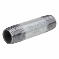 Pipe Nipple: 1 1/4 in Nominal Pipe Size, 7 in Lg, Schedule 40, Galvanized Steel, Welded (MPN ZUSA-PF-22413)