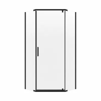 FOREMOST Shower Door: 25 1/4 in Max. Door Wd, 18 1/2 in Fixed Panel Wd, 74 in Overall Ht - Neo-Angle Shower Doors