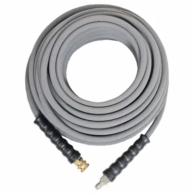 MI-T-M Hot Water Extension Hose: 3/8 in ID, 100 ft Lg, Polyurethane, Gray - Pressure Washer Extension Hoses