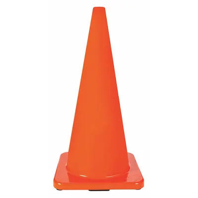 OEM Traffic Cone, 28 in, Orange, Non-Reflective, PVC, Blank - Traffic Cones for Roadway Use