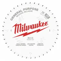 MILWAUKEE Circular Saw Blade: 10 in Blade Dia., 40 Teeth, 0.1 in Cut Wd, 5/8 in Arbor Size, Combo (MPN 48-40-1024)