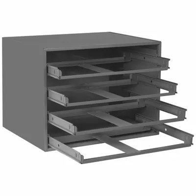 DURHAM MFG Large Compartmented-Box Cabinet, 4-Drawer, Gray, 303-95-D952 - Large Compartmented-Box Cabinets