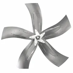 This replacement propeller is designed for use with HVAC and refrigeration units, specifically for use with model 1AHB9. It serves as a direct replacement part to restore airflow in industrial cooling systems, ensuring reliable operation in commercial refrigeration and climate control applications.