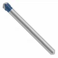 Drill bit for natural stone materials such as granite, marble, and slate. Features a 3/16-inch diameter, 1-inch maximum drilling depth, and 2-inch overall length. Suitable for masonry, countertop installation, and stone fabrication applications.