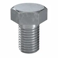 Hex Head Cap Screw: Steel, Class 8.8, Zinc Plated, M16, Metric, 25 mm lg, Fully Threaded, 25 PK (MPN HF18160250-025P1)