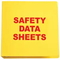 Binder: Safety Data Sheets, 2 1/2 in Binder Ring Size, 11 in Overall Ht, 3 in Overall Dp, Red/Yellow (MPN BR824A)