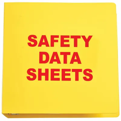 BRADY Binder: Safety Data Sheets, 2 1/2 in Binder Ring Size, 11 in Overall Ht