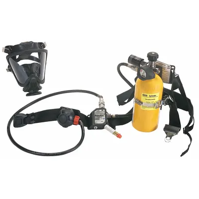 MSA Supplied Air Respirator: Gen Purpose, Compressed Air Cylinder, 60 to 100 psi - MSA Partial SAR Assemblies with Emergency Escape Cylinder