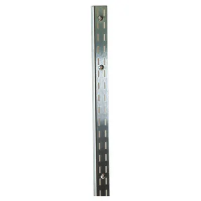 ECONOCO Double Slotted Standard: Double, 1 in Slot Spacing, 1/2 in Slot Lg, Zinc-Plated - Surface-Mount Slotted Standards