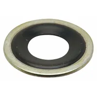 Oil Drain Gasket: Metal/Rubber, 1/2 in Inside Dia, Black, 10 PK (MPN DPG810)
